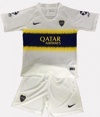 18-19 Boca Juniors Away Children Soccer Jersey Kit Shirt + Shorts